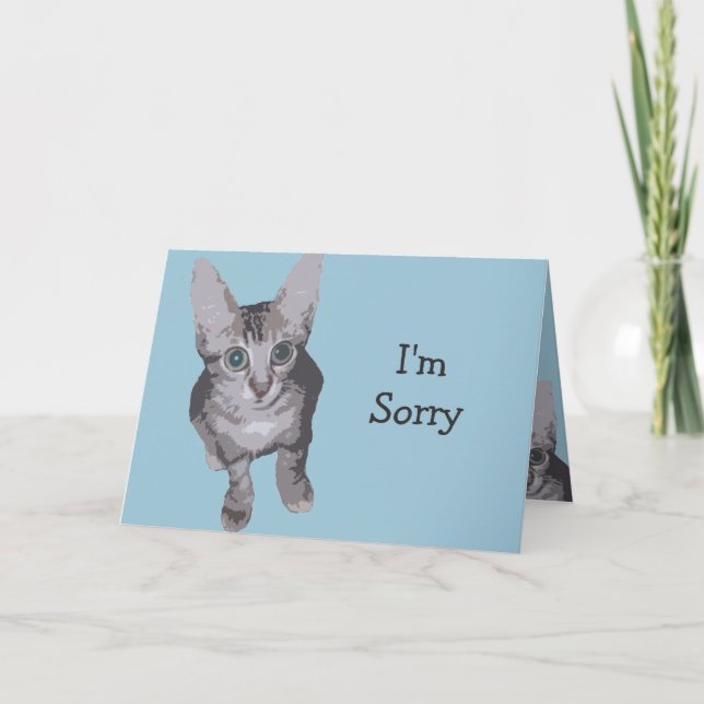 Tarjeta Big Eyes Lo Siento Kitty (Anverso)