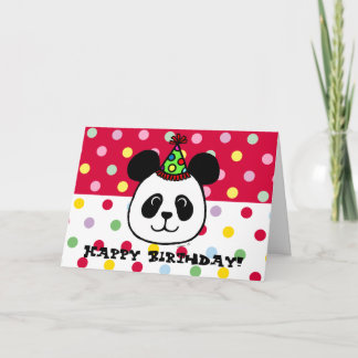 Tarjeta Big Face Panda Personalizado Cumpleaños