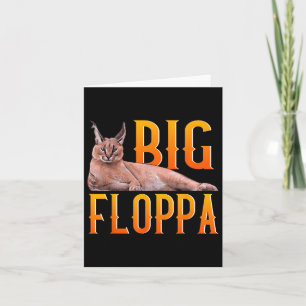 Tarjeta Big Floppa Meme lindo gato caracal