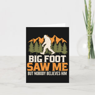 Tarjeta Big Foot Me Vio Sasquatch Camping Adventu