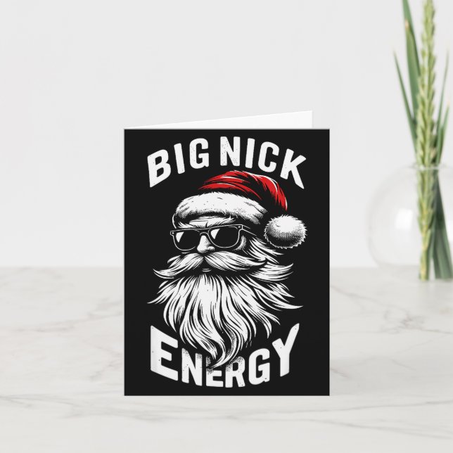 Tarjeta Big Nick Energy Funny Santa Christmas  (Anverso)