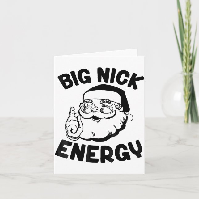 Tarjeta Big Nick Energy Funny Santa Christmas  (Anverso)
