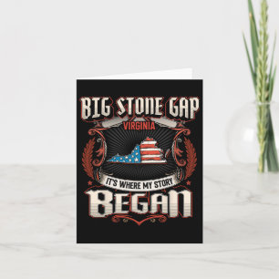 Tarjeta Big Stone Gap Virginia Usa Bandera 4 De Julio 