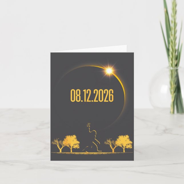 Tarjeta Bigfoot 08.12.26 Eclipse Total Solar 2026  (Anverso)