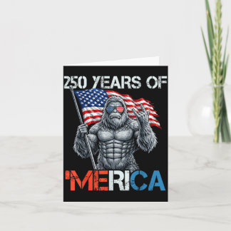 Tarjeta Bigfoot 250 años de Merica Rock Bandera Americana 