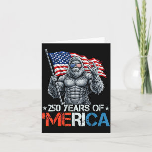 Tarjeta Bigfoot 250 años de Merica Rock Bandera Americana
