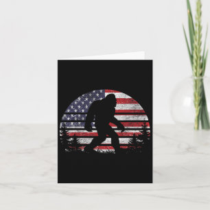 Tarjeta Bigfoot 4 de julio bandera estadounidense estadoun
