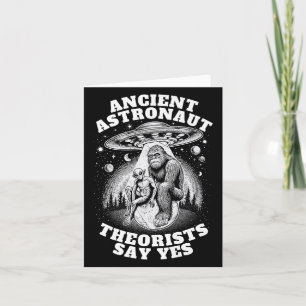 Tarjeta Bigfoot Alien Y Ufo I Anciano Astronauta Theorismo