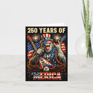 Tarjeta Bigfoot América roca 4 de julio 250 aniversario EE