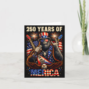 Tarjeta Bigfoot América roca 4 de julio águila 250