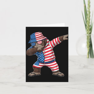 Tarjeta Bigfoot Bandera Americana Rojo Blanco Azul Patriót