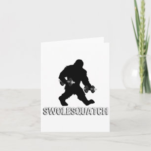 Tarjeta Bigfoot Bodybuilding Dumbbell Weibo Sasquatch Li