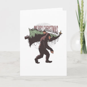 Tarjeta Bigfoot de Navidad