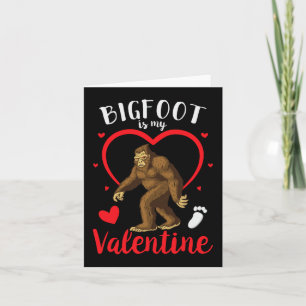 Tarjeta Bigfoot Es Mi San Valentín Pijama Bigfoot San Vale