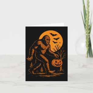 Tarjeta Bigfoot Halloween Sasquatch