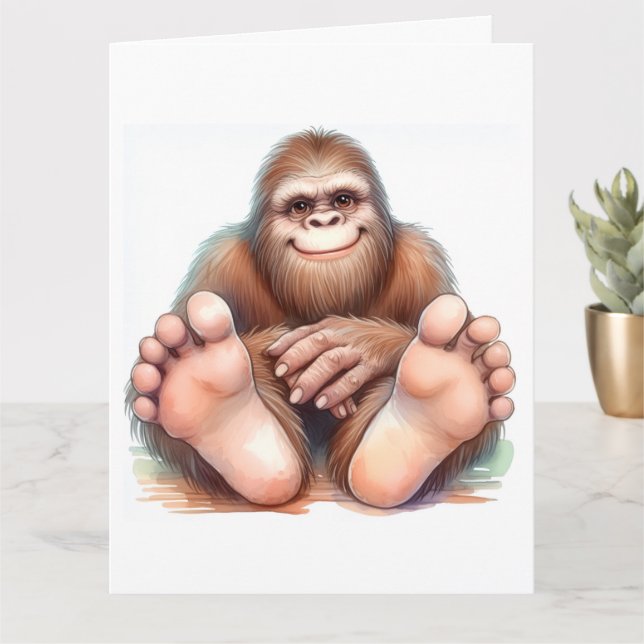 Tarjeta Bigfoot Happy Birthday  (Planta pequeña)