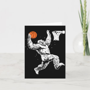 Tarjeta Bigfoot jugando béisbol divertido Sasquatch Bball