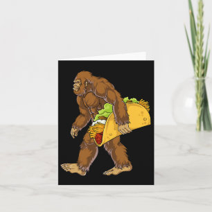 Tarjeta Bigfoot Llevando Taco Divertido Cinco De Mayo Chic