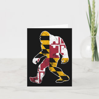Tarjeta Bigfoot Maryland Flag State Sasquatch Men Ki