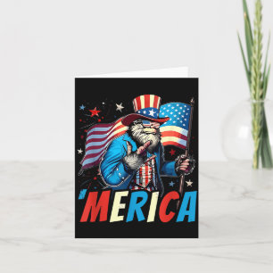 Tarjeta Bigfoot Merica Rock Bandera Americana Sasquatch 4 