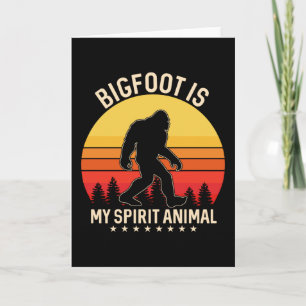 Tarjeta Bigfoot mi animal espiritual Bigfoot Retro