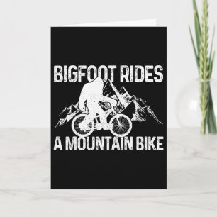 Tarjeta Bigfoot Monta Una Bicicleta De Montaña Divertido M