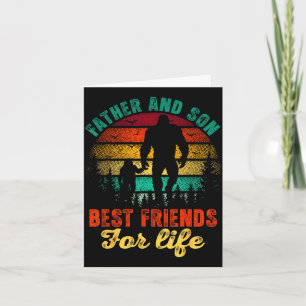 Tarjeta Bigfoot padre e hijo amigo por vida del padre