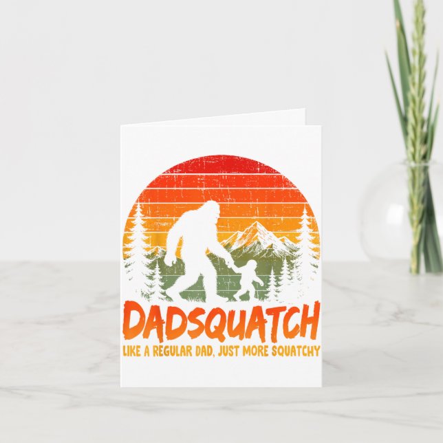 Tarjeta Bigfoot papá dadsquatch como un papá regular padre (Anverso)