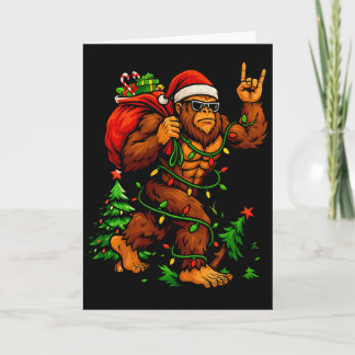 Tarjeta Bigfoot Sasquatch Para Hombres Abuelo Niños Navida