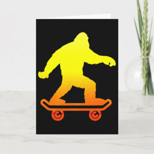 Tarjeta Bigfoot Tie Dye Hippie Patinadores Sasquatch Ska