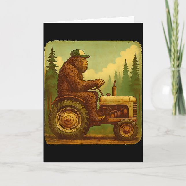 Tarjeta Bigfoot Tractor Farmer Design For Men Farming Farm (Anverso)