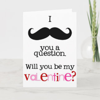 Tarjeta bigote i usted una pregunta