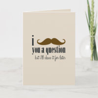 Bigote Marrón Te Hace Una Pregunta Humor Día del P