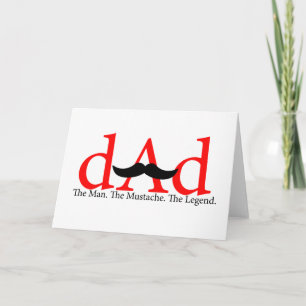 Tarjeta Bigote rojo del papá