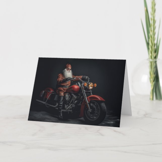 Tarjeta Biker Santa Navidades (Anverso)