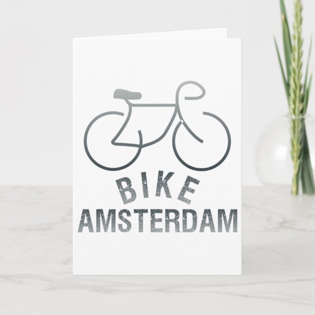 Tarjeta Biking Amsterdam Netherlands Graphic _1  (Anverso)