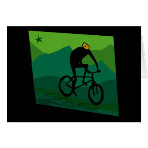 Tarjeta Biking de las colinas verdes