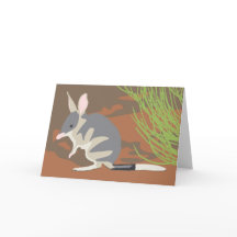 Tarjeta bilby de Pascua con los sobres