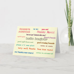 tarjeta bilingüe inglés básico