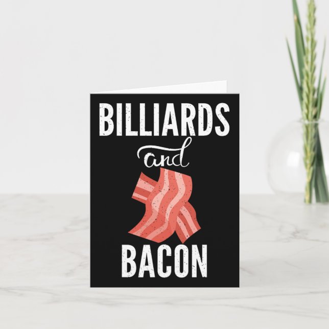 Tarjeta Billar Y Billar De La Piscina Bacon Lover (Anverso)