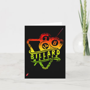 Tarjeta Billard Master Gift Idea Para Pros