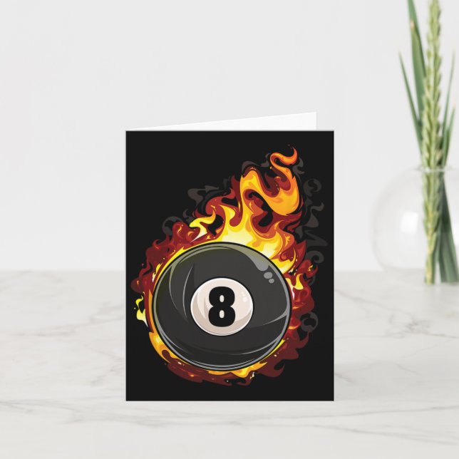 Tarjeta Billiard 8 Ball Player Pool Billiards Snooker Cue (Anverso)