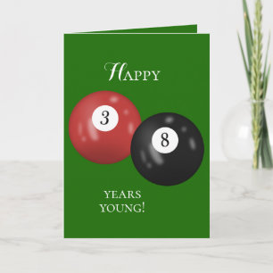Tarjeta Billiard Balls, 38 años