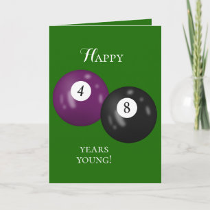 Tarjeta Billiard Balls 48 cumpleaños