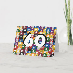 Tarjeta Billiard Balls 60 cumpleaños