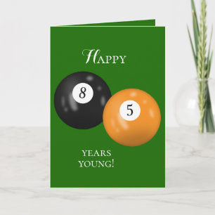 Tarjeta Billiard Balls 85 cumpleaños