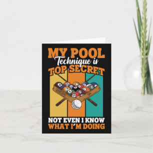 Tarjeta Billiard Funny Pool Player My Pool Technique