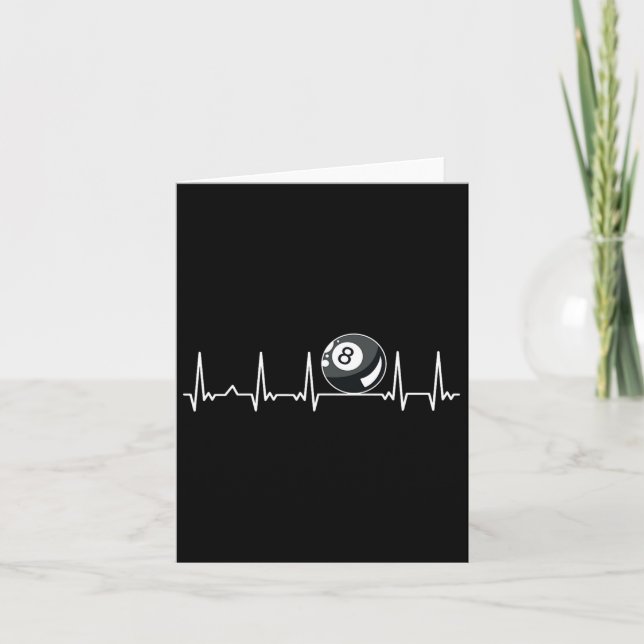 Tarjeta Billiard Heartbeat Snooker Pool Chalk Billiard Pla (Anverso)