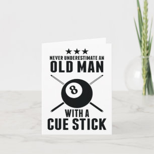 Tarjeta Billiard Nunca Subestima A Un Viejo Con Una Cuerda