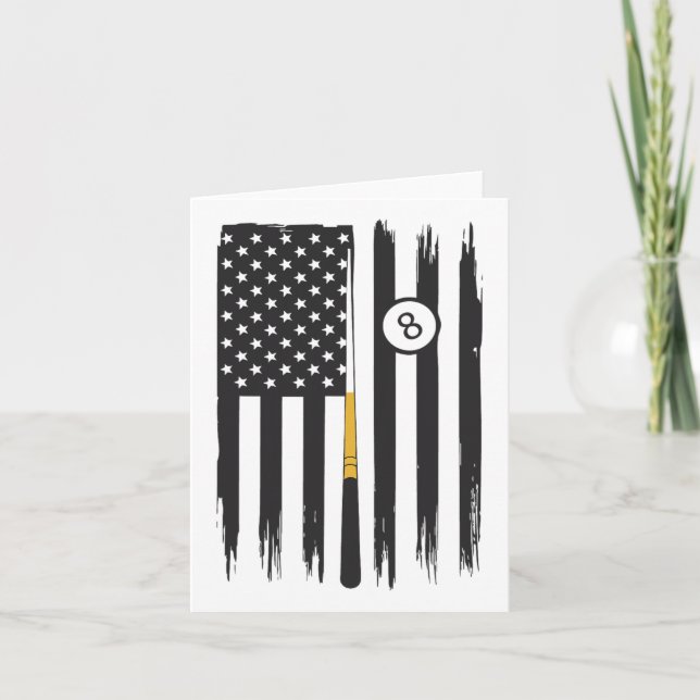 Tarjeta Billiard Pool Player Billiards Table Estadounidens (Anverso)